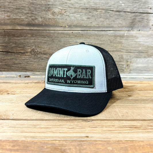 Green/Black Emblem Patch Hat - White/Black
