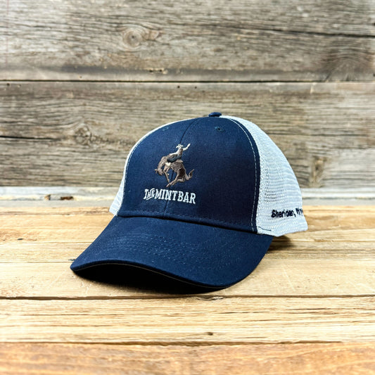 Stacked Logo Catch & Release Hat - Navy/White