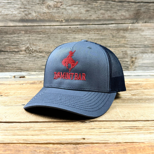 Red Stacked Logo Hat - Ombre Blue/Navy