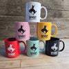 Stacked Logo / Let 'er Buck! Diner Mugs - 6 Colors!