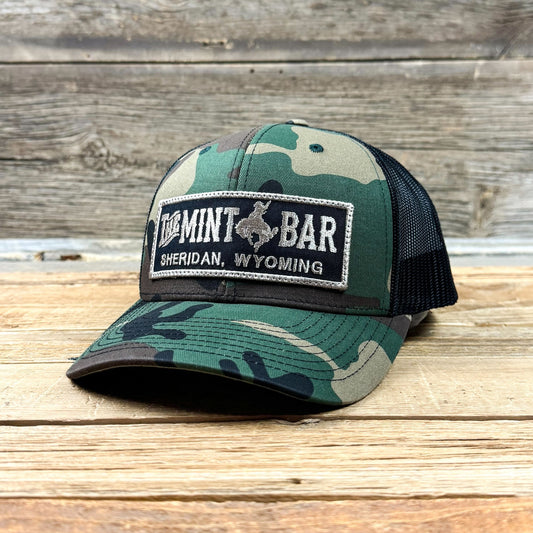 Black Emblem Patch Hat - Camo/Black