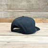 Blue to Black Leatherette Patch 5 Panel Snapback w/ Rope - Black/Light Blue Chainlink Rope