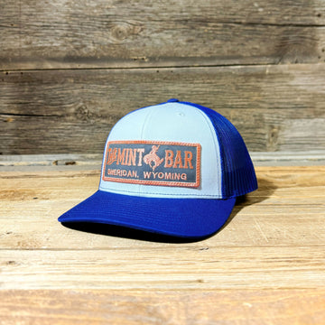 Peach/Grey Emblem Patch Hat - White/Royal