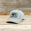 Quilted Southern to Black Leatherette Patch Hat - Khaki/White