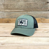 Quilted Southern to Black Leatherette Patch Hat - Loden/Black