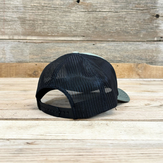 Quilted Southern to Black Leatherette Patch Hat - Loden/Black