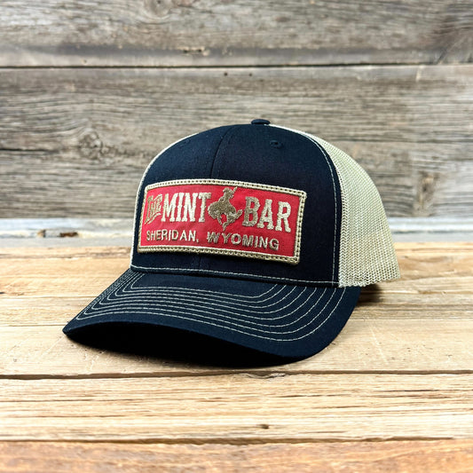Red Emblem Patch Hat - Black/Vegas Gold