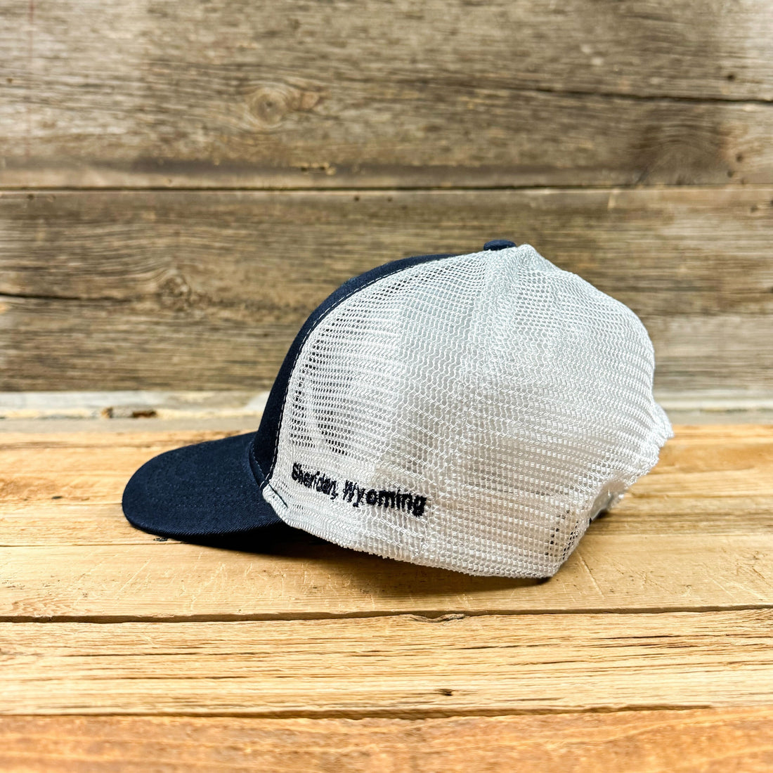 Stacked Logo Catch & Release Hat - Navy/White – THE MINT BAR WYO