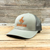 Rust Orange Stacked Logo Hat - Pale Khaki/Loden