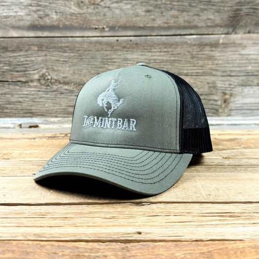 Silver Stacked Logo Hat - Loden/Black